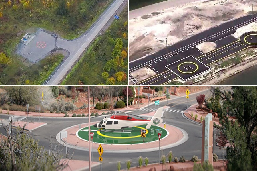 直升機(jī)坪要建在高速公路上了,！